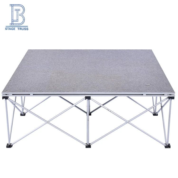 Second Hand Carpet 1X2m Height Adjustable Exhibition Stage Platform Aluminum