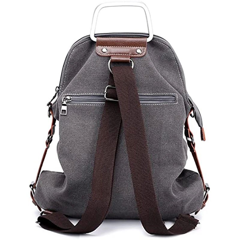 College School Travel Adjustable Shoulder Bag Rucksack Women Vintage Canvas Backpack