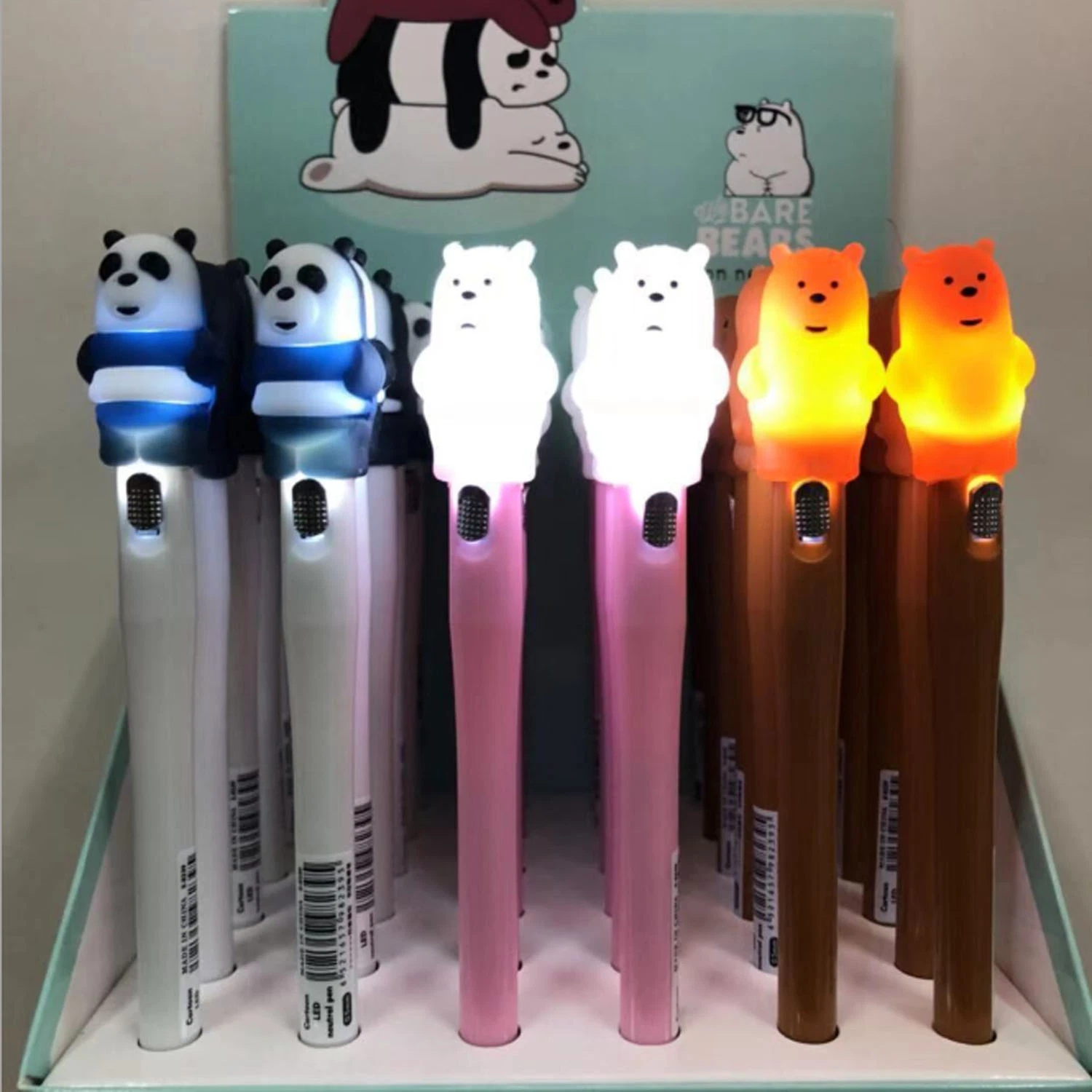 أضف إلى ذلك مؤشر LED Cute Cartoon Pen ballpoint Creative Party