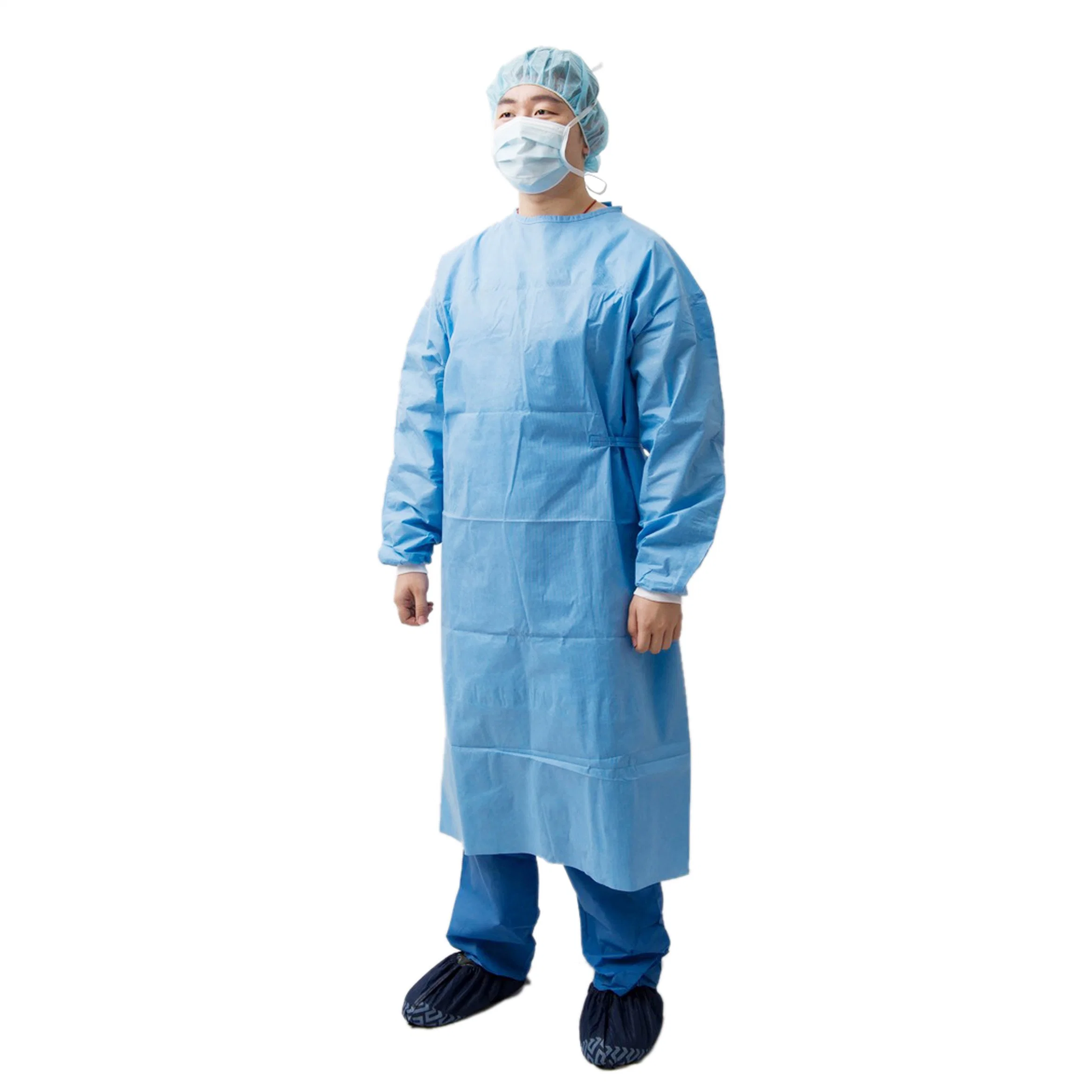 Comsumable Medical Supplier SMS Ultrsonic Sewing Standard Surgical Gown