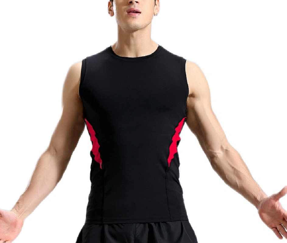 Men Sleeveless Muscle Tank Tops Sport Vest Quick Dry Fitness Athletic Compression Undershirts Wyz14449"