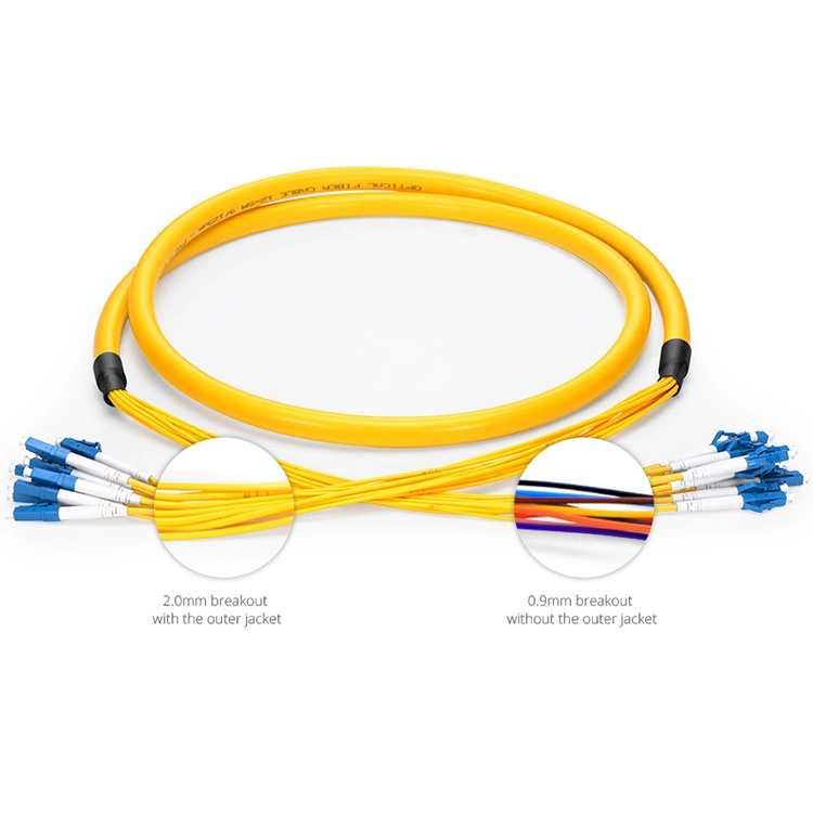 LC/Upc to LC/Upc 6 Fibers Sm 9/125 Multi Core Fiber Patch Cable