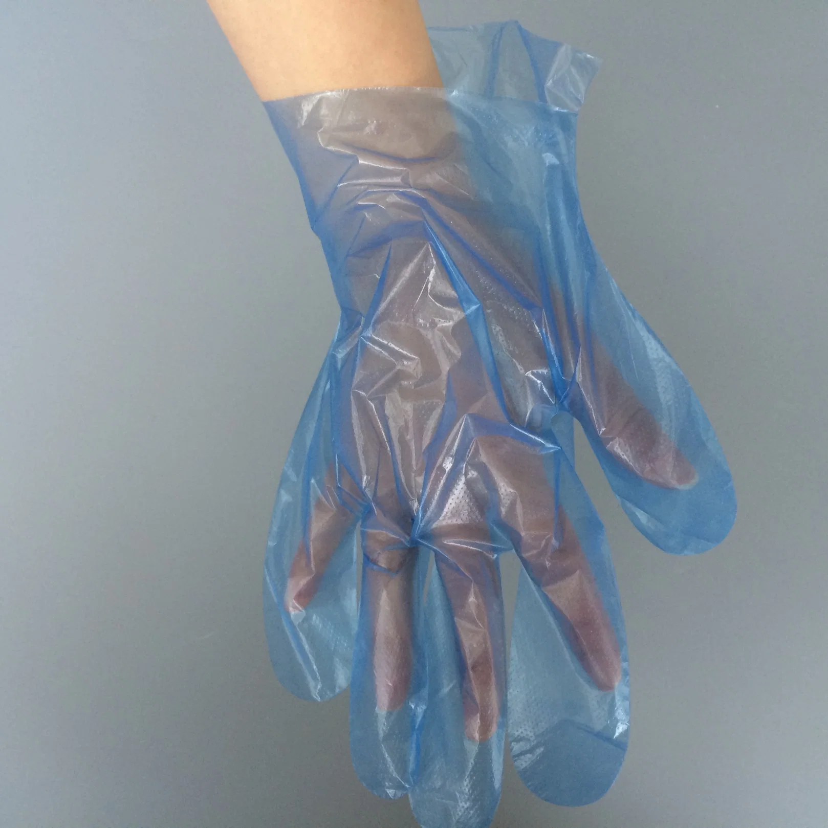 Disposable LDPE/HDPE Gloves Pair Folded PE Glove