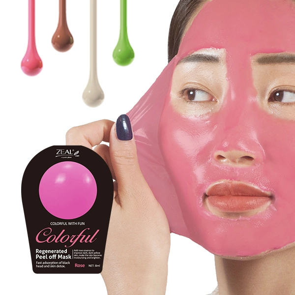 GMPC Factory OEM Colorful Regenerate Peel off Mask Facial Mask Faca Care