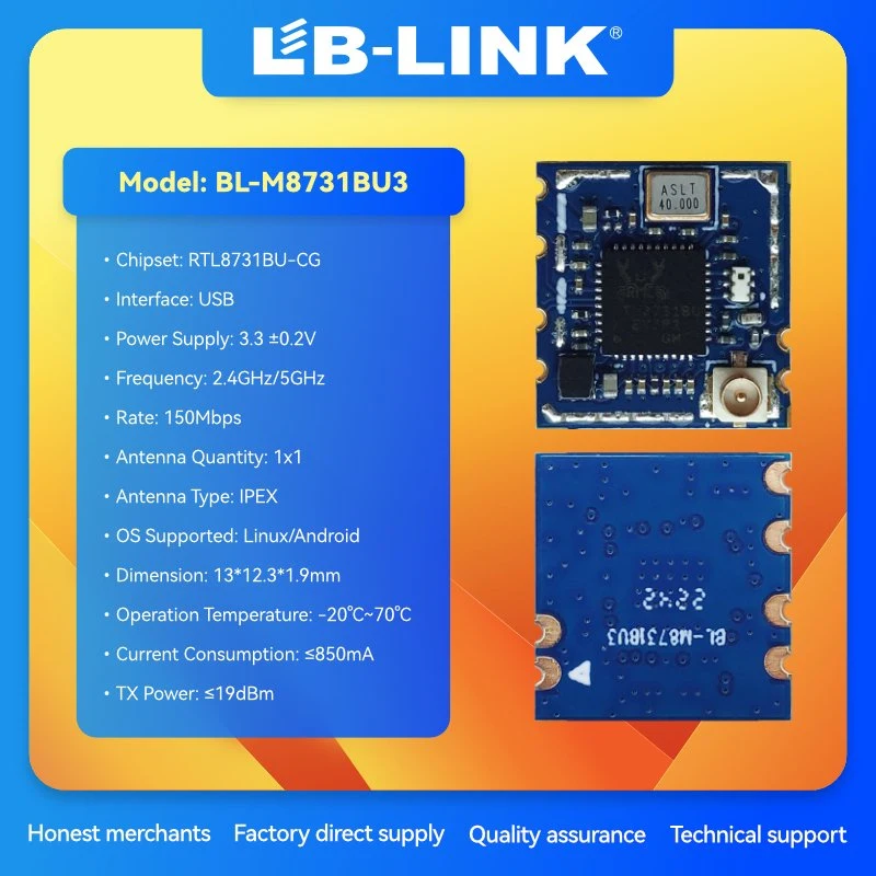 LB-LINK BL-M8731BU3 1T1R MÓDULO USB 802.11A/B/G/N WIFI4