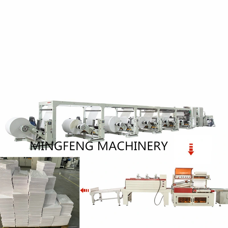 Automatic Jumbo Roll to Sheet A4 Paper Cutting Packaging Machine Production Line