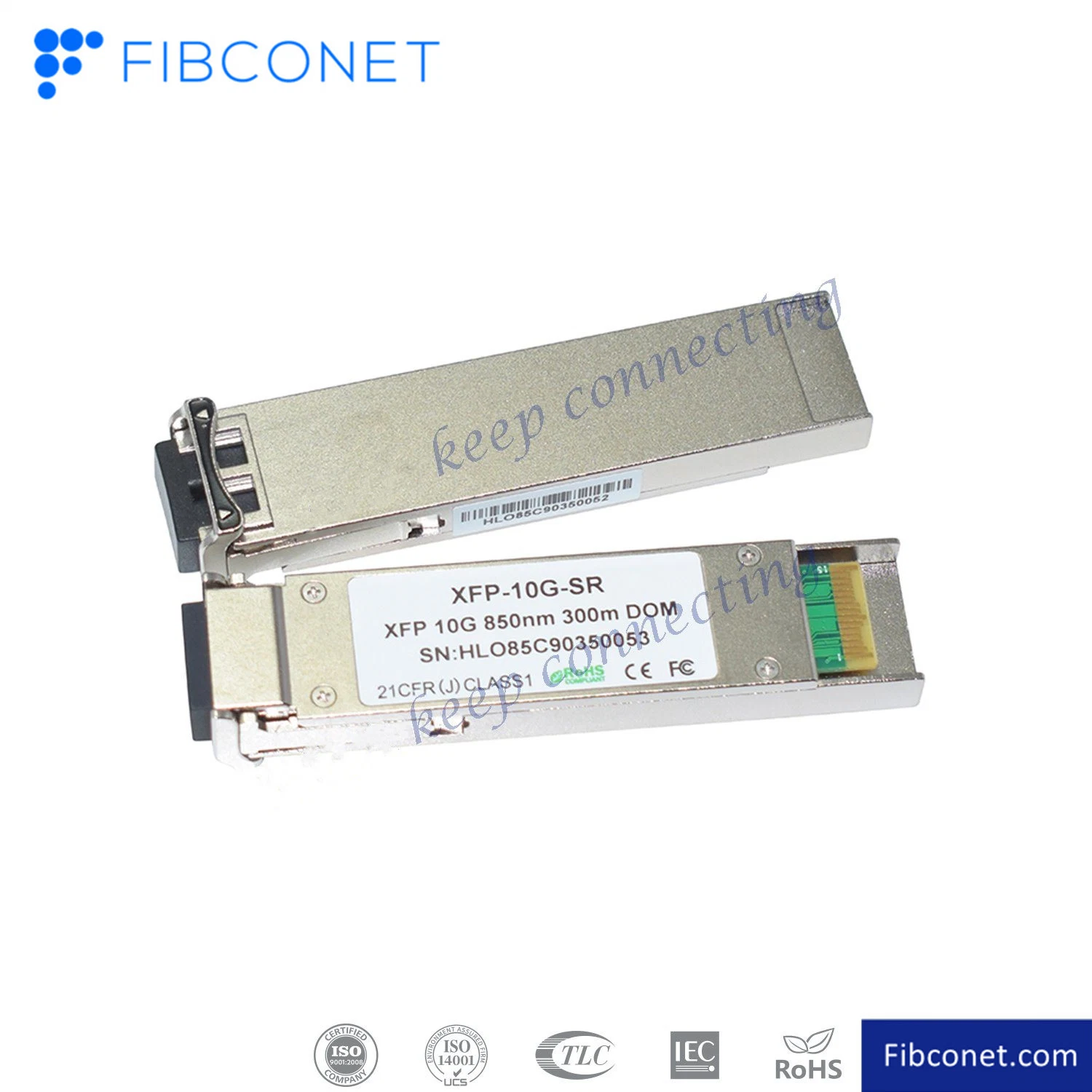 Compatible Alcatel Módulo de fibra óptica LC Duplex de 850nm de 10G XFP el Transceptor SR 300 m.