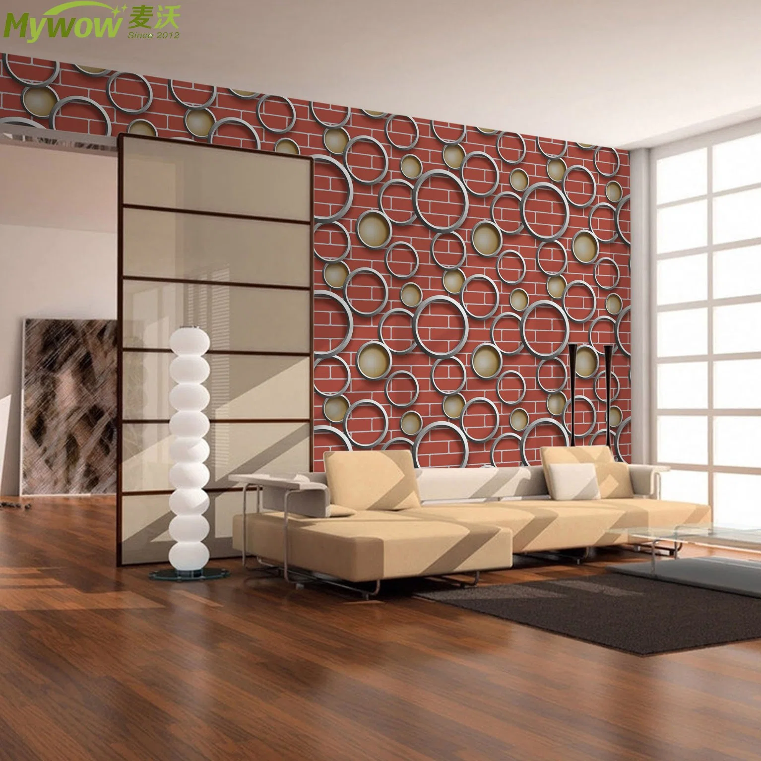 Home Decoration Wallpaper Suede Foam 3D Brick Wall Paper