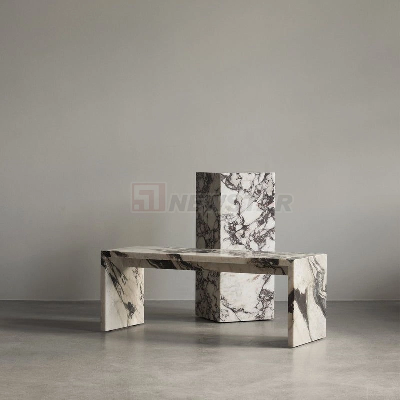 Living Room Furniture Calacatta Viola Stone Coffee Table Modern Marble Travertine Coffee Table Side Table Home Table