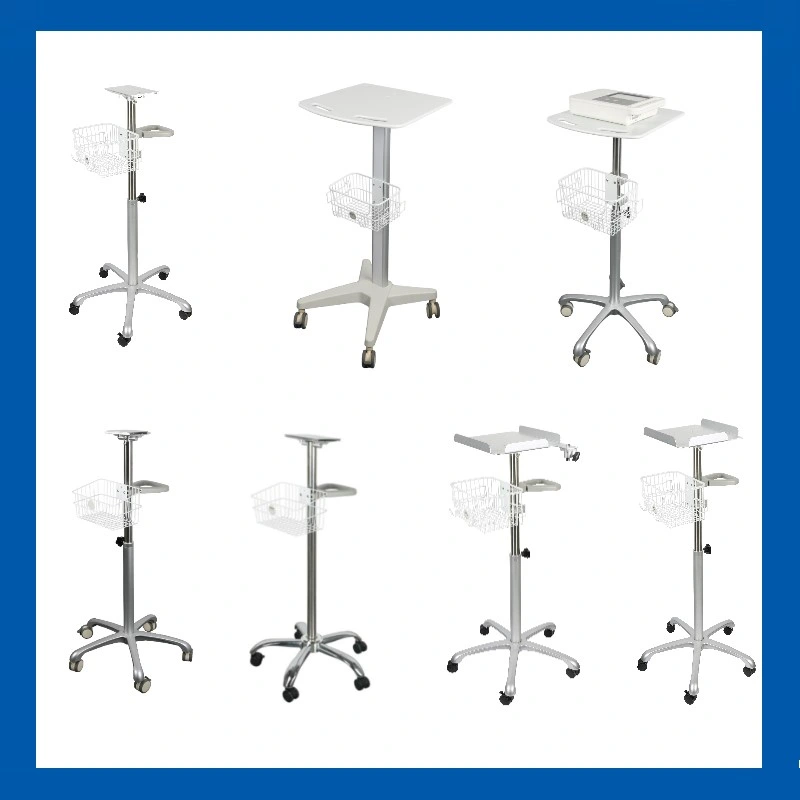 Fixed Height Medical Trolley Patient Monitor Bracket Cart