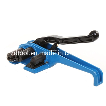 Azul pequeño manual de la mano de hardware de 13-19mm PP/PET herramienta Tensor de plástico