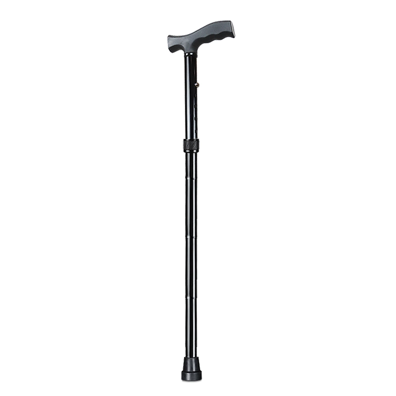 High-Strength Aluminum Alloy Tube Oxidized Surface Adjustable Medical Nordic Disable Foldable Cane Walking Stick