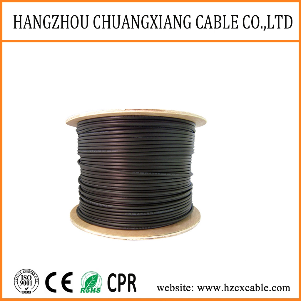 Outdoor LSZH Blue Jacket 155MHz 4pr 24AWG 100% Copper CCA UPT UTP Cat5e Ethernet LAN Cable with CE RoHS