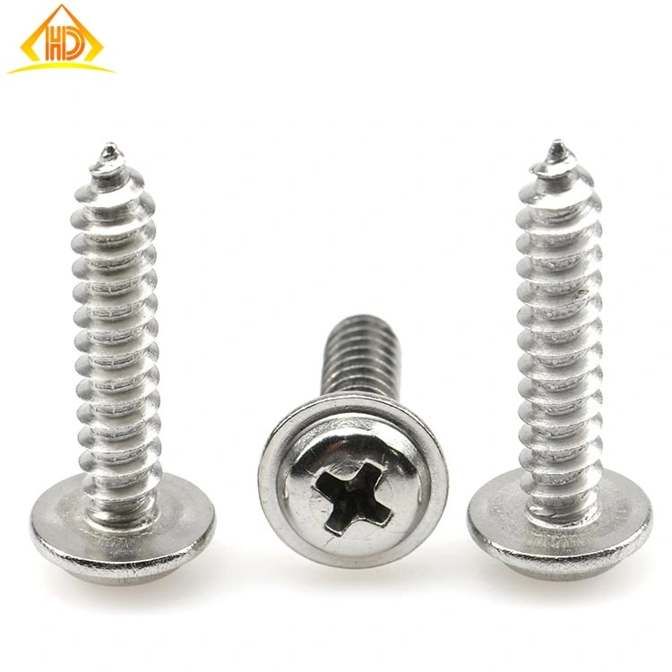 Stainless Steel 304 M3 5mm Phillips Pan Wafer Head Self Tapping Screws for Plastic