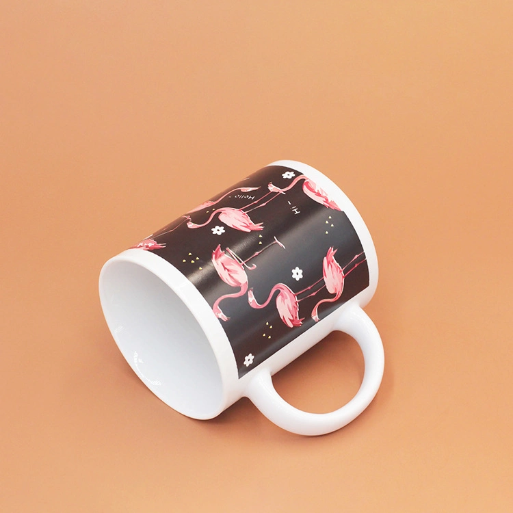 Color-Changing Ceramic Mug Flamingo Color-Changing Water Cup for Promotional Gift & Household