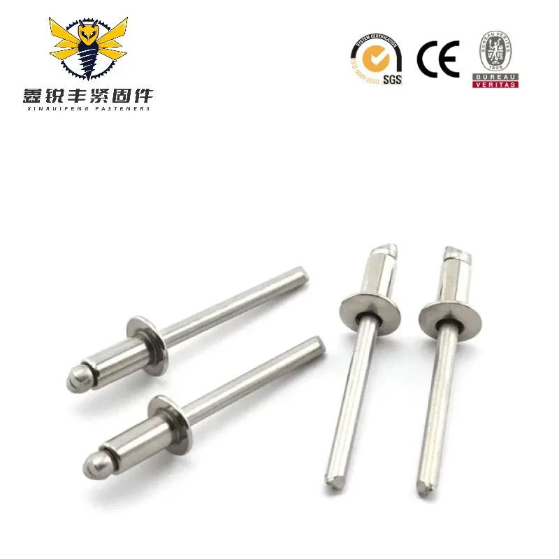 High-Quality Blind Rivet Stainless Steel Aluminum Steel Rivet Flat Head-Open Type Dome Head-Pop Rivet