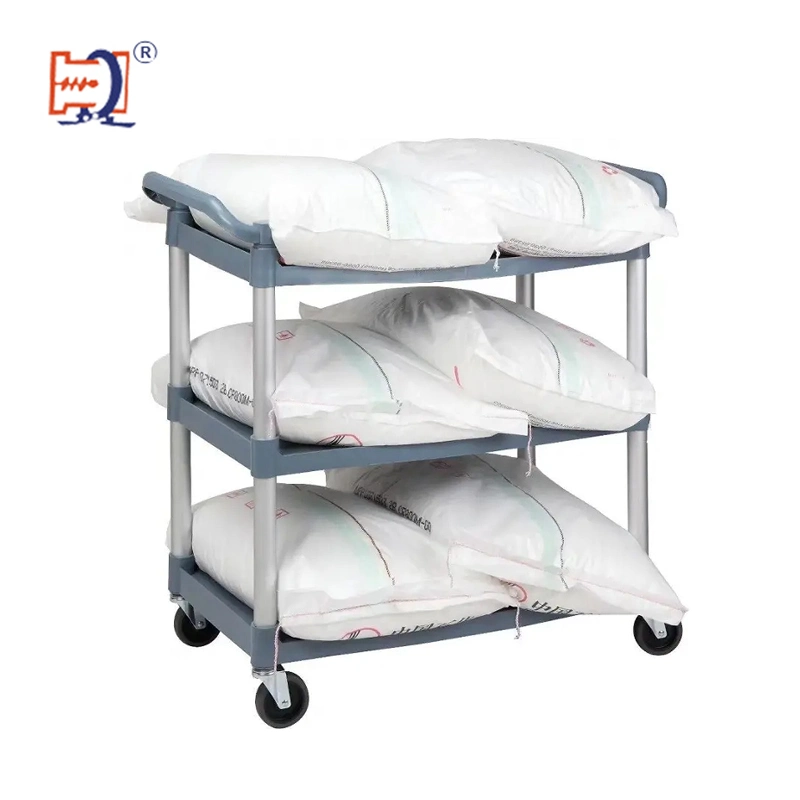 Three Tier Plastic Restaurant/Hotel Service Cart Kitchen Food Trolley