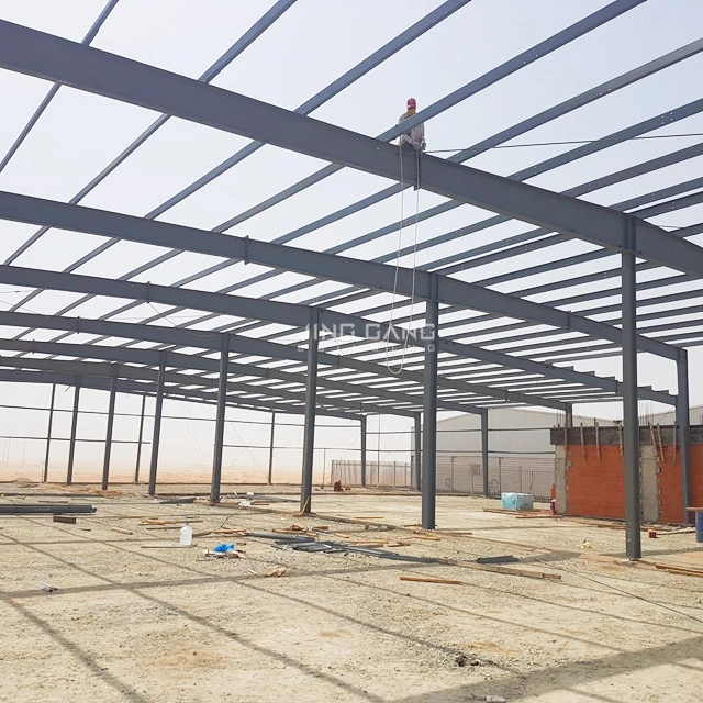 Steel Structure Warehouse Fabrication Construction Galvanized Painted Welded Beam Column for Workshop