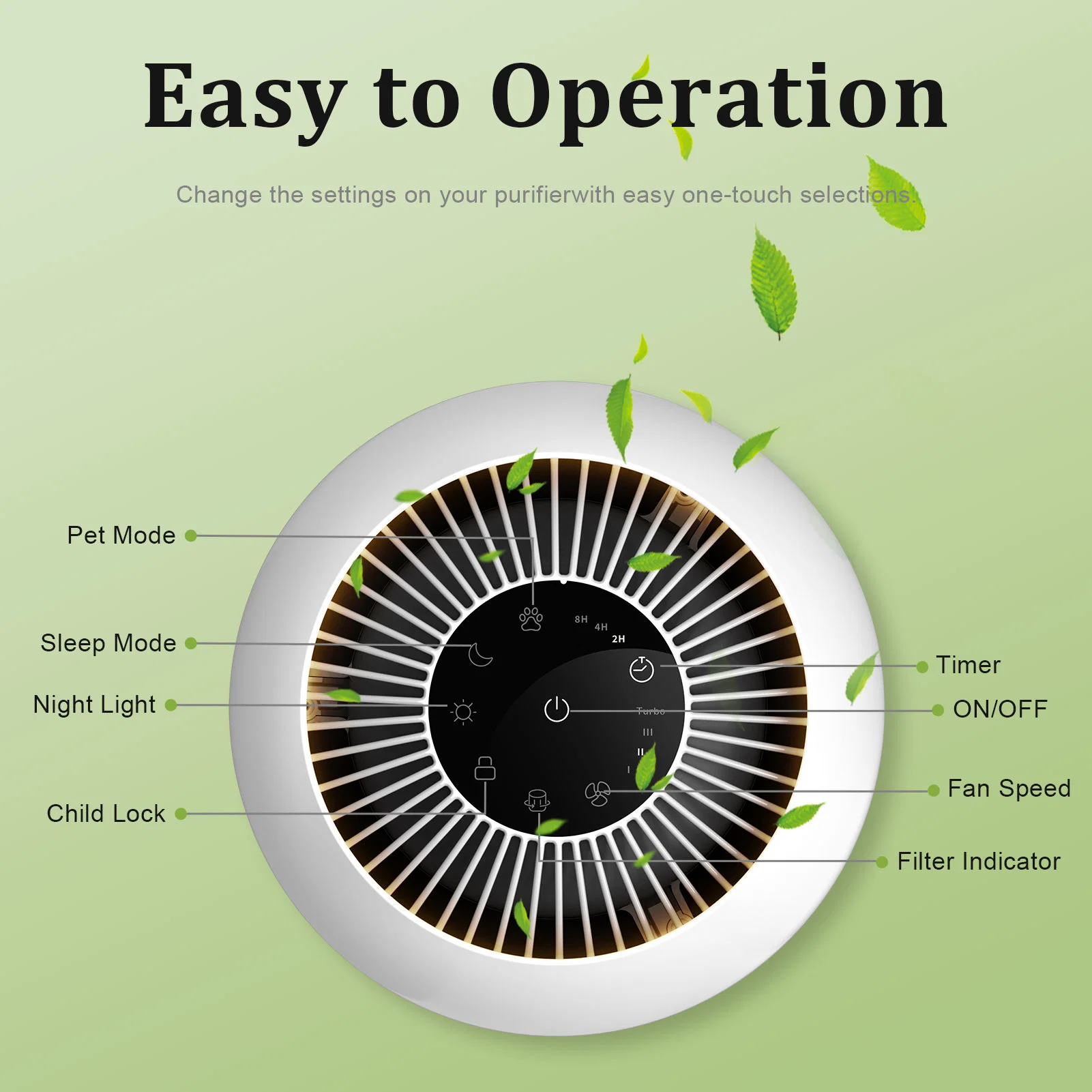 Newest Portable Air Cleaner 151-300m&sup3; /H Single HEPA Air Purifier Purificador De Aire for Home Office