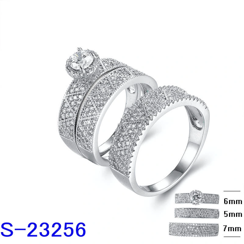 New Model 925 Sterling Silver Brass Copper Diamond Zircon Wedding Ring for Women