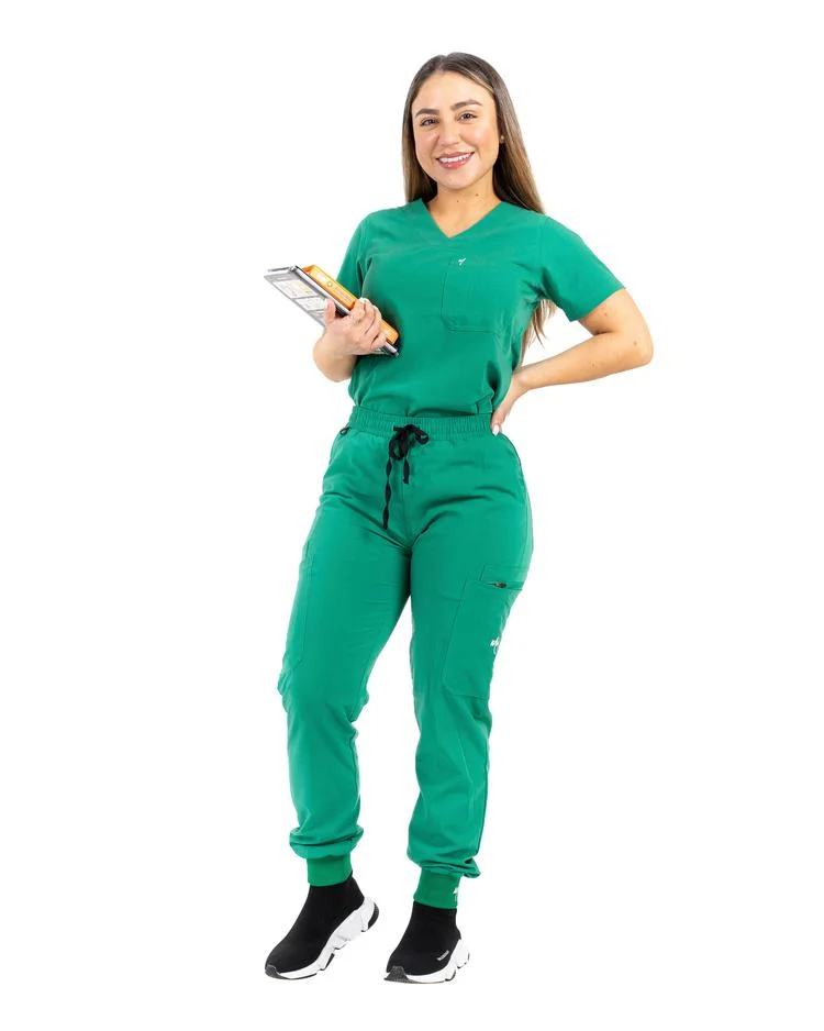 Manga curta Jogger Nurse Medical Fashion esfrega uniformes