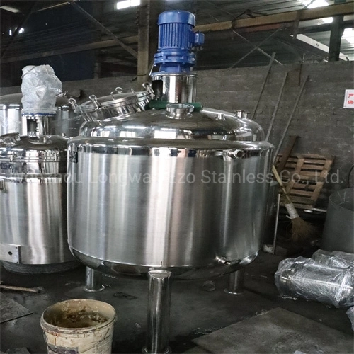 Ezo Stainless Steel Sanitary Grade Vertical Pressure Sterile Vacuum Milk Electric Heating Emulsification Tank