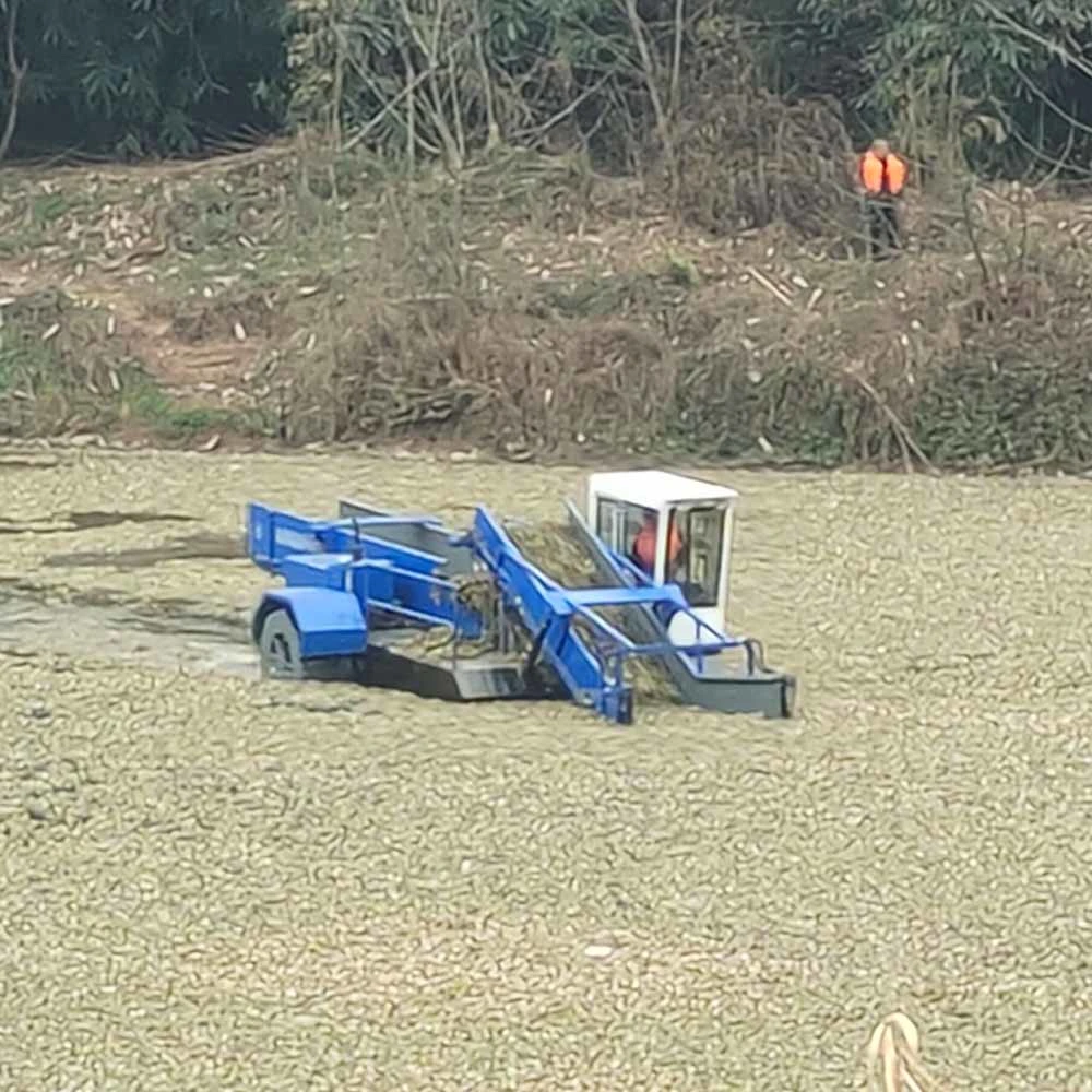 Voll Automatische Wasser Weed Schwimmende Abfälle Müll Skimmer Behälter Maschine Boot River Aquatic Weed Plant Harvester Maschine