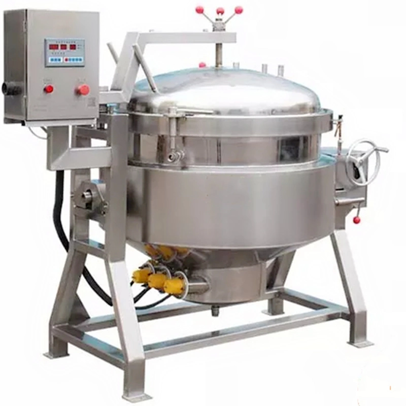 600 Liters Pressure Cooking Tank Machinery Gas Steam Heating Pressure Cooker Price