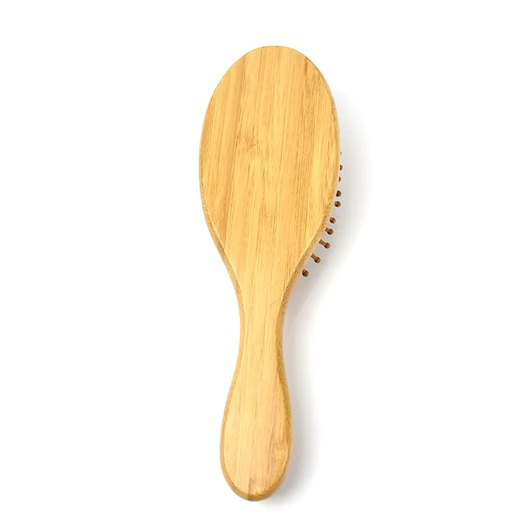 Brosse de massage coussin en bois naturel la réduction de la rupture de cheveux