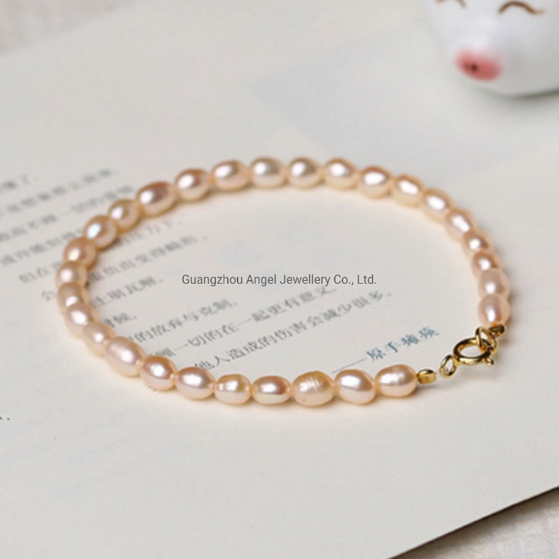 Trendy Factory Wholesale/Supplier Custom Natural Freshwater Pearl Bracelet Beads Elegant Jewelry for Gifts