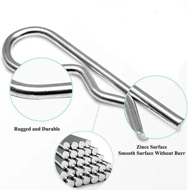 OEM High quality/High cost performance Custom Metal Stainless Steel Lock Pin Pipe Spring Clip, R Clips Spring Retaining Wire Hair Pins