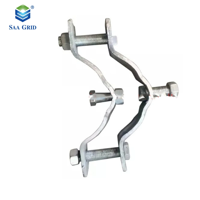 Heavy Light Duty Clamp Line Hardware Galvanized Mounting Adapter Fastening Pole Bracket Clamp