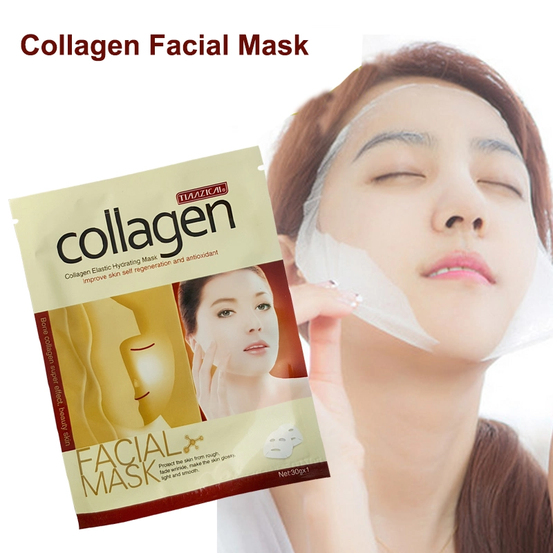 Les produits cosmétiques blanchissant Hydratant Visage beauté masque facial de feuille de collagène masque facial
