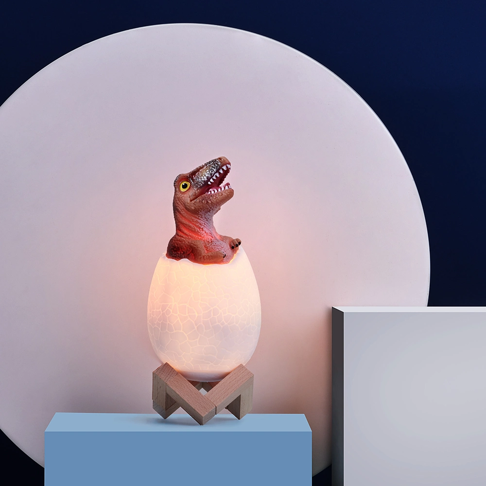 Hot Product Dinosaur 3D Touch Pat Color Lamp Egg Shape Desk Lamp