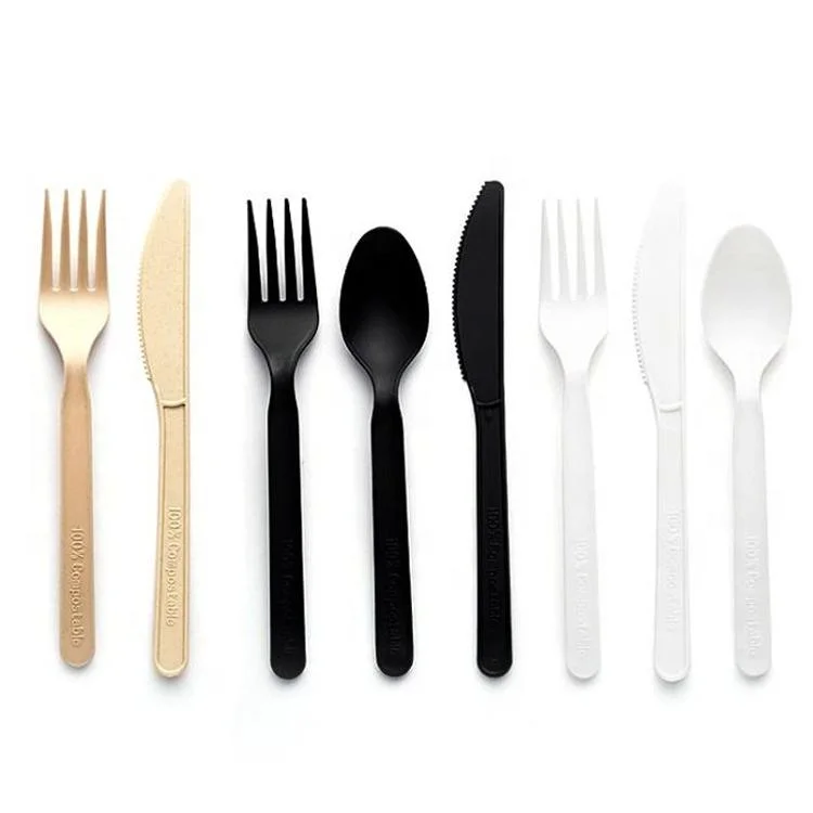 Christmas Tableware Plastic Travel Kids Cutlery Set Disposable Dinnerware Tableware for Party