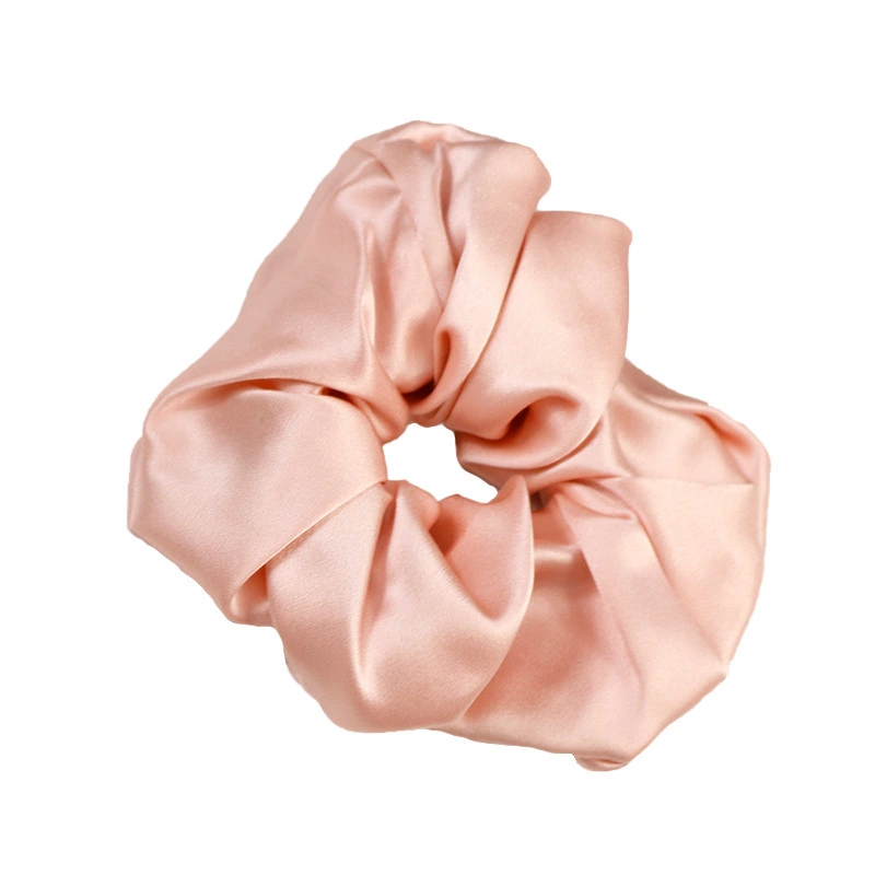 Seda cetim cor sólida Scrunchies Cabelos elásticas plásticas novas mulheres meninas acessórios de cabelo rabo-de-Titular Seda Scrunchies Cabelo