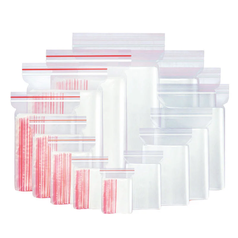 Clear 2mil Poly Zip Lock Bag Reclosable Plastic Mini Pocket for Earphone Packaging