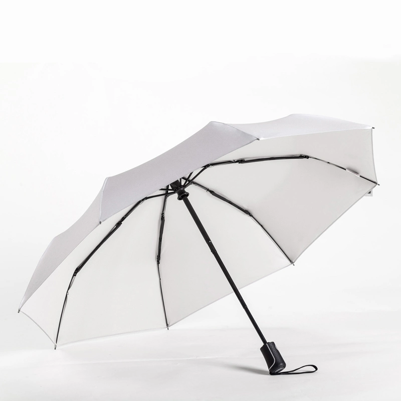 Silver Coating Black/Green/Pink/White Promotional Rainproof Uvproof Protection Three Fold Sun UV Umbrella