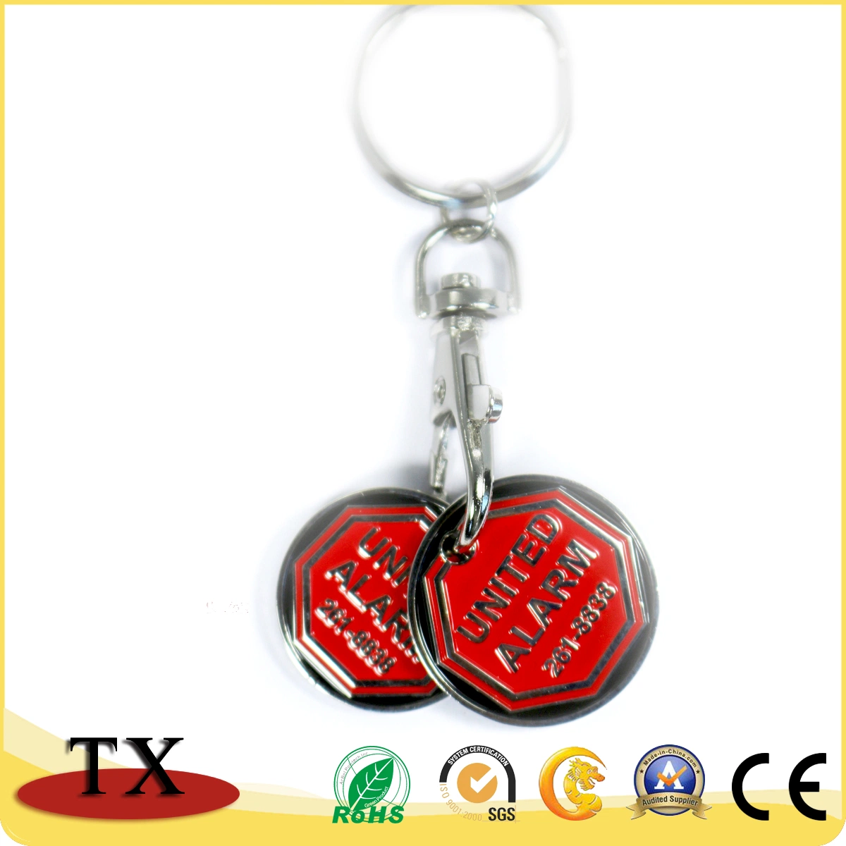 Metal Trolley Key Ring Coin