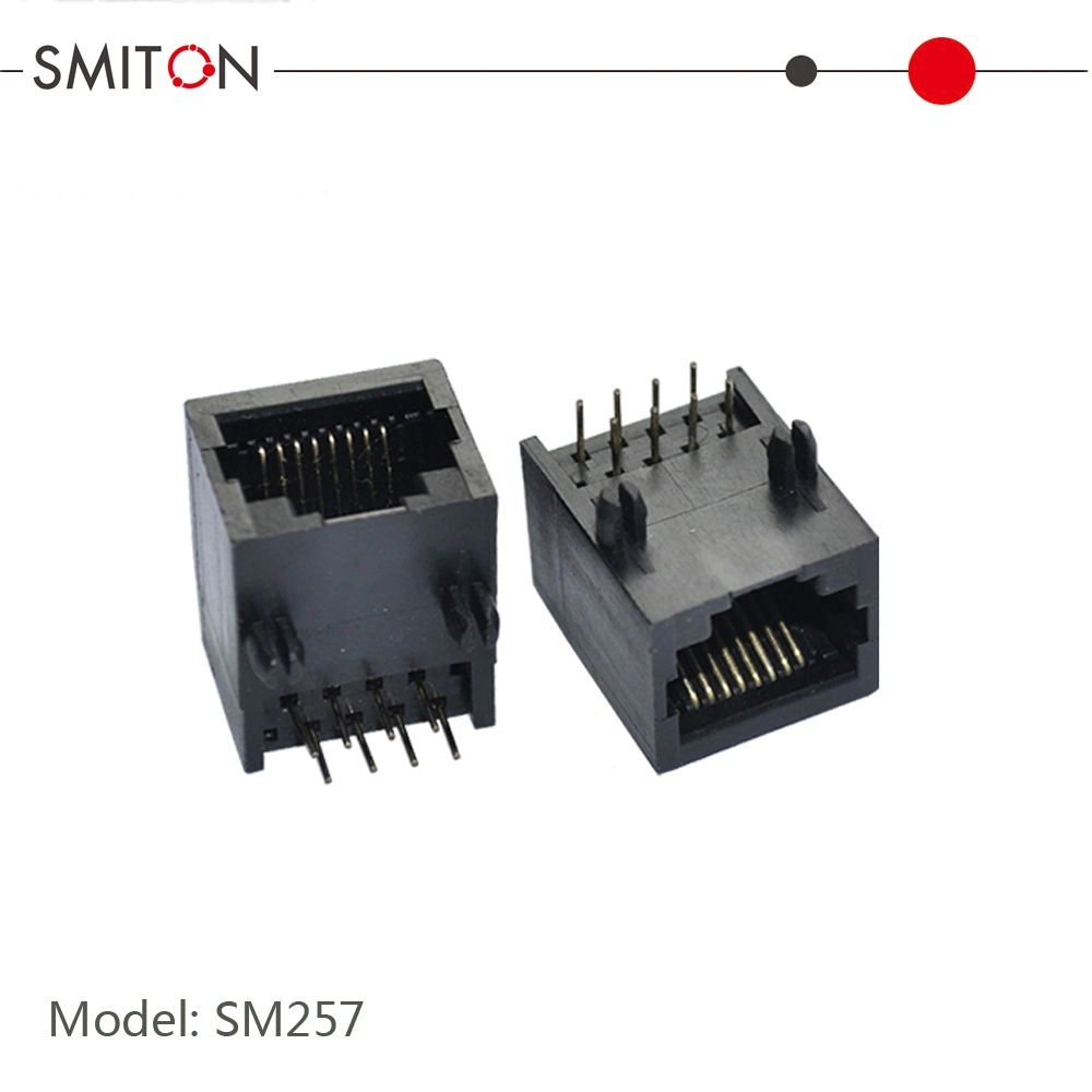 Toma de Ethernet PCB 8p8c conector hembra del conector modular RJ45