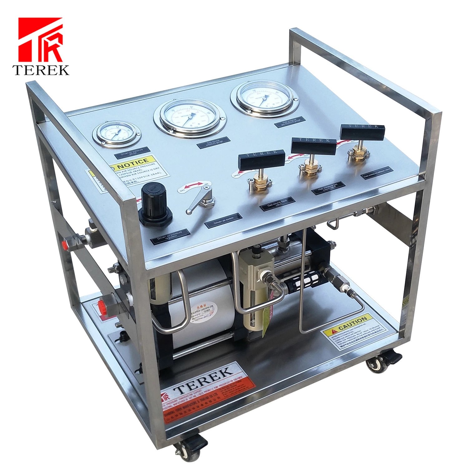 Terek Brand High quality/High cost performance  800bar Portable Air Driven Gas Pressure Testing Equipment High Pressure Fluid Transportation Pressure Testing Equipment