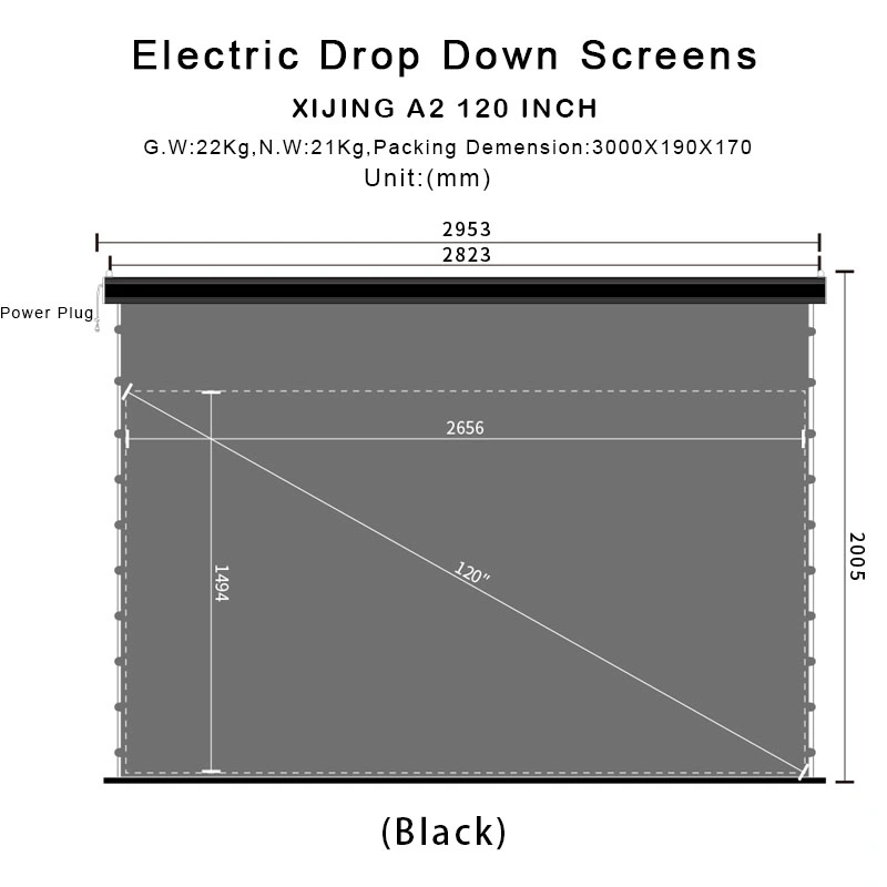 Xijing A2 120 Incn Pull Down Ambient Light Rejecting Alr Projector Screen Ceiling Light Rejecting Projection Screen