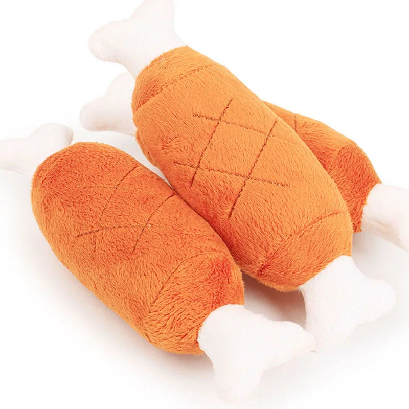 Pet Supplies Toy Plush Voice Double Bones Pet Chicken Leg Dog Toys