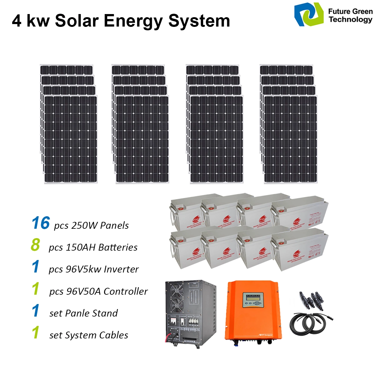 4kw 6kw 8kw off Grid PV Power Supply Solar Energy System