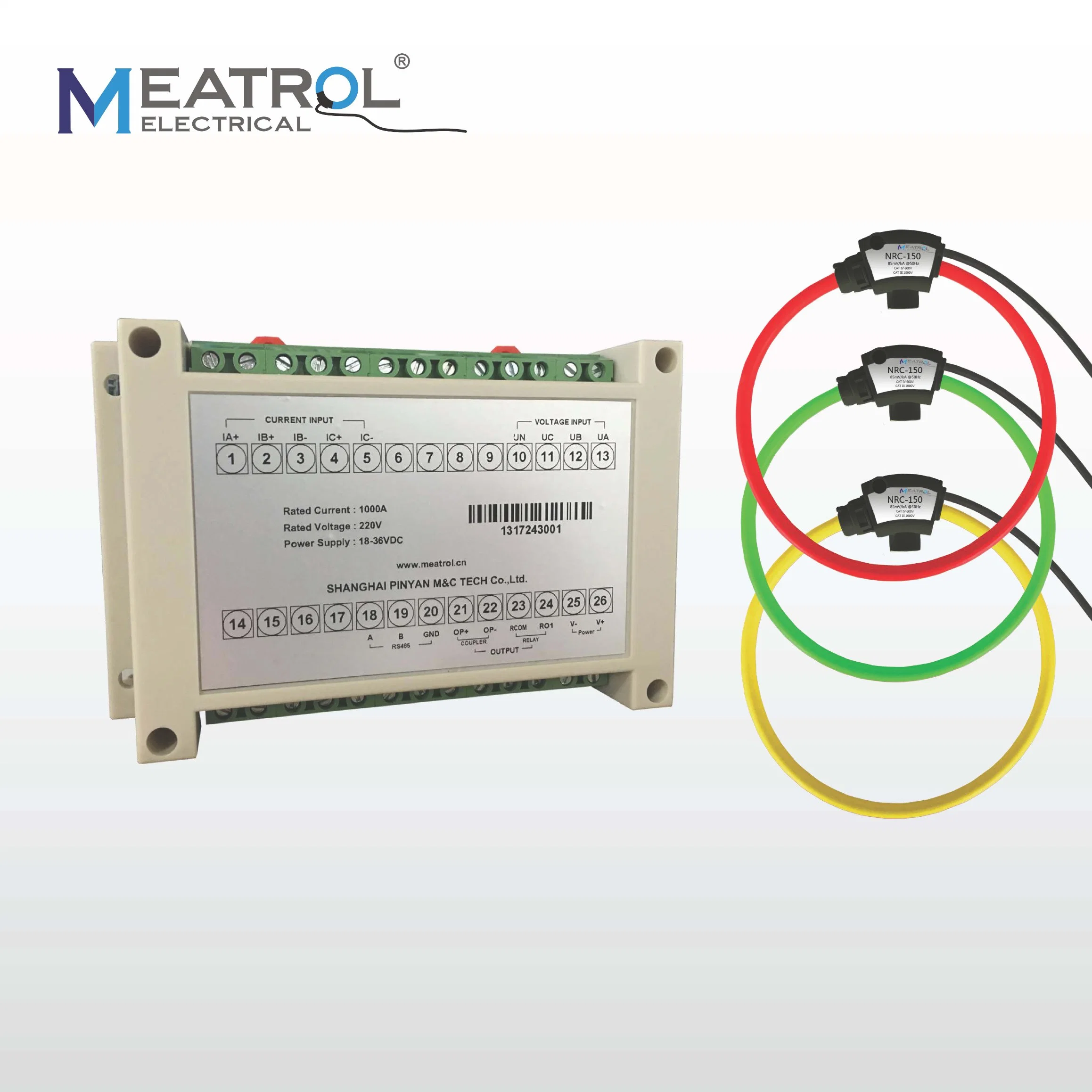 RS485 Compteur de puissance 3P4W, monophasé sur Rail DIN L'équipement électrique multifonctions compteur électrique