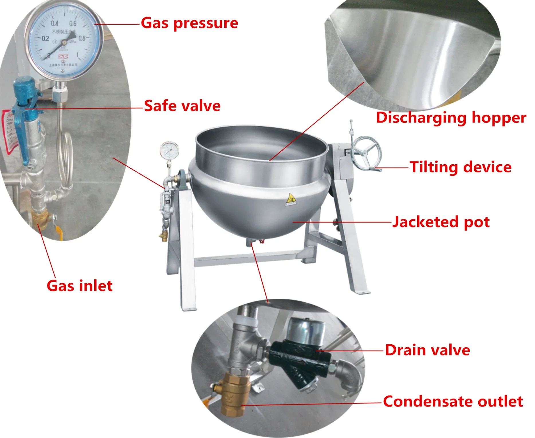 Stainless Steel Large Industrial Pot Electric Soup Making Machine for Central Kitchen