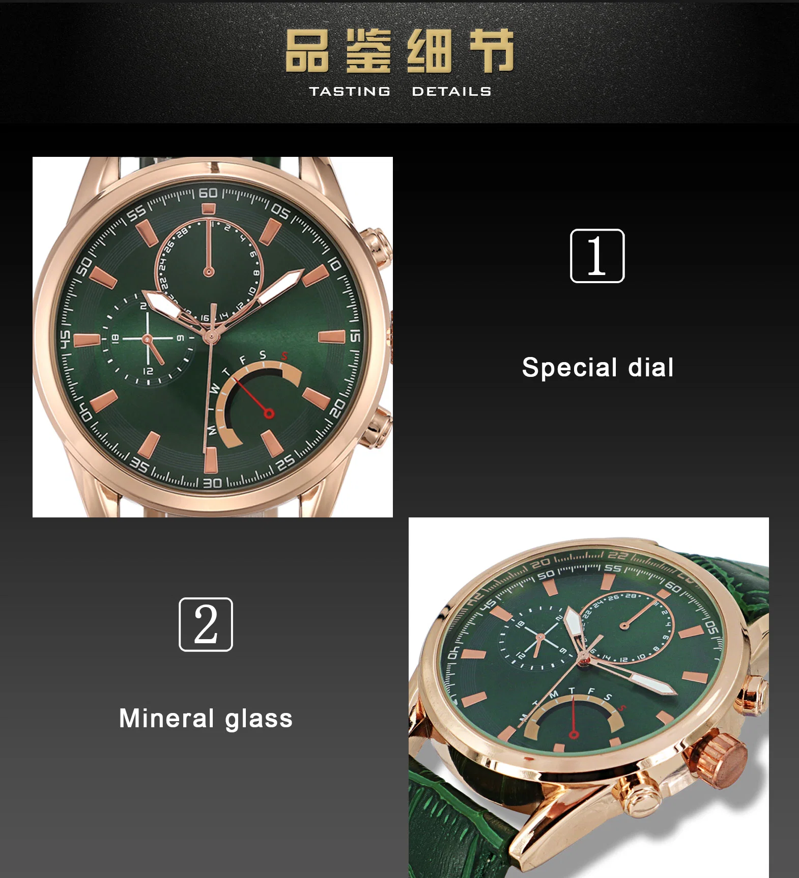 Low MOQ Leather Band Customized Quartz Watch