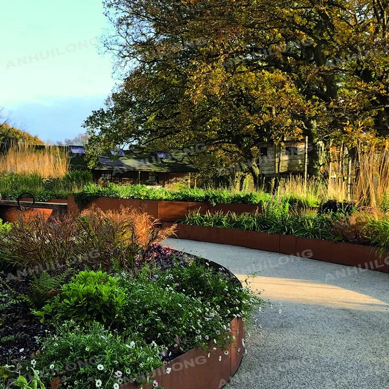 Heißer Verkauf Corten Steel Garten Rasen Rand Garten Rand Rand Grenze