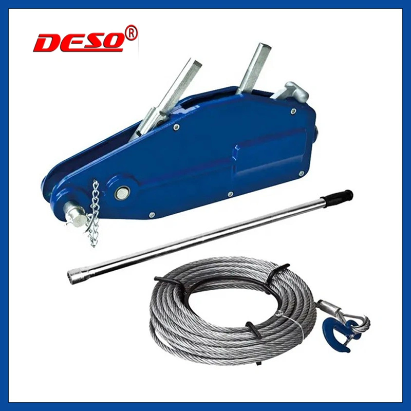 0.8-5.4 Ton Hand Operated Wire Rope Pulling Hoist / Ratchet Manual Cable Puller Tirfor