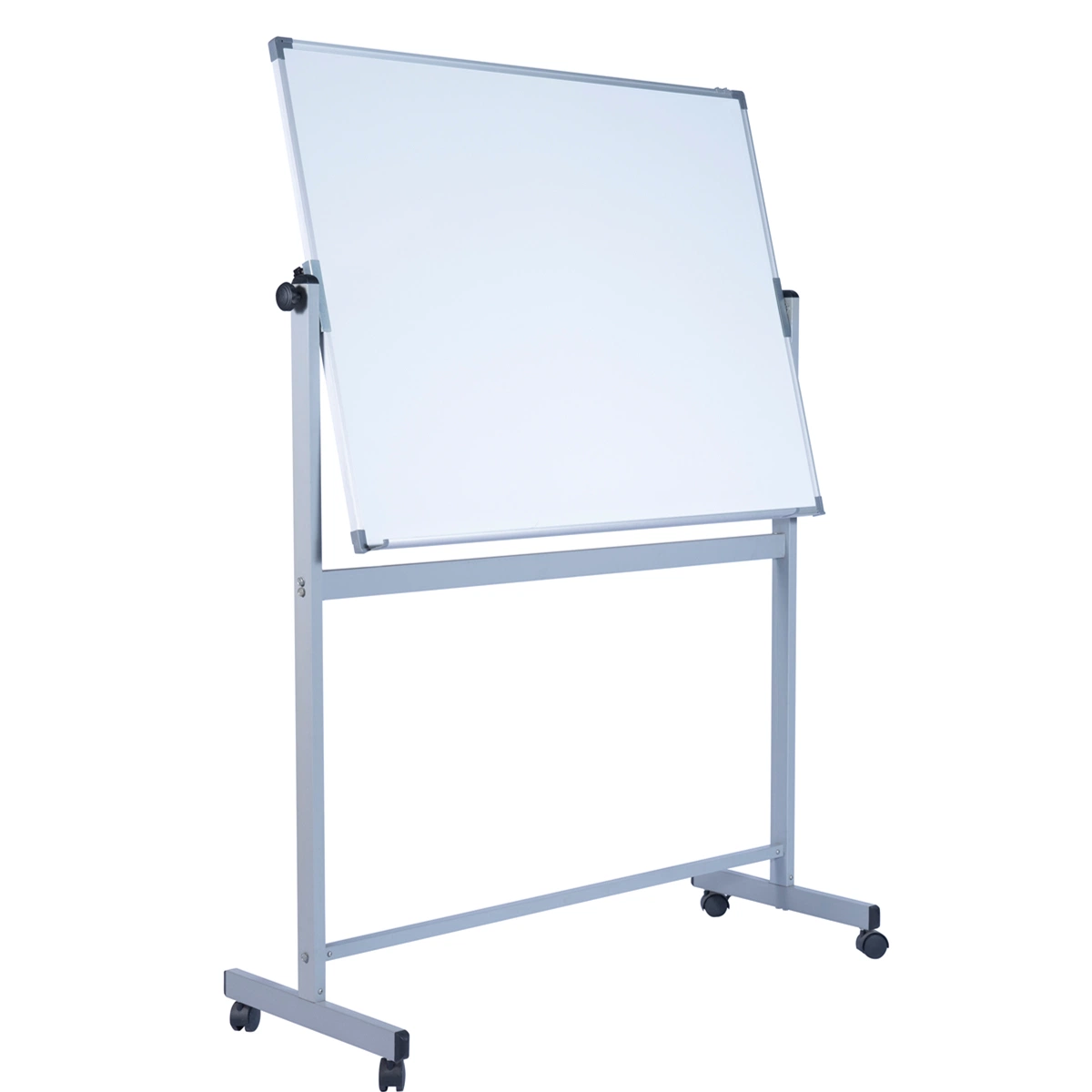 4'x8' Mobile Pivot Whiteboard Revolved Writing Board with Wheels & Locks